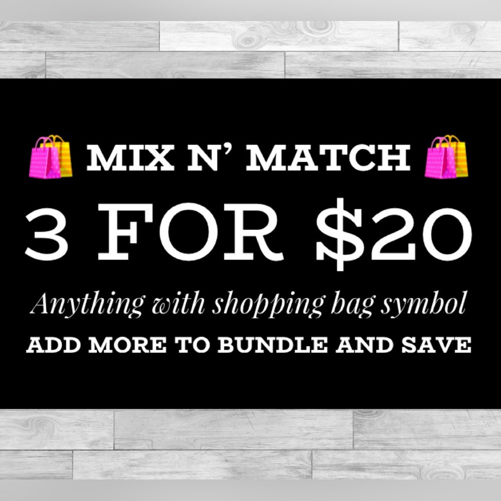🛍️ symbol = 3 for $20! 🛍️